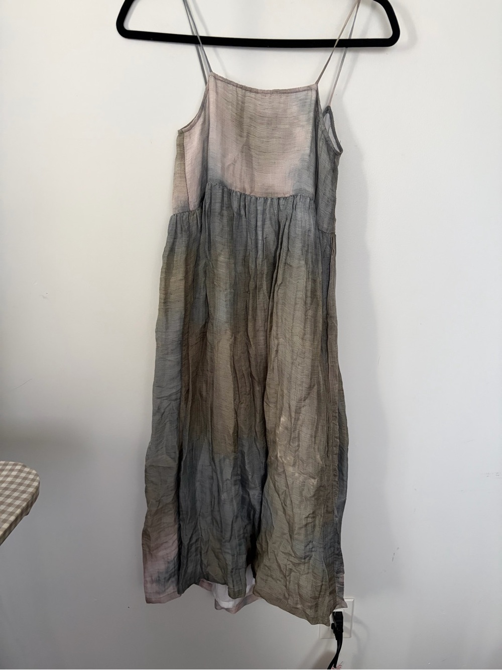 Horses Atelier Silk-Linen Earthy bohemian ombre slip dress - Size 1/ S - Picture 11 of 13